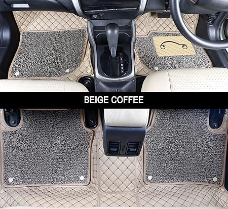 Toyota Glanza 2019 ULS 7D Luxury Custom Fitted Car Mats - Beige Coffee