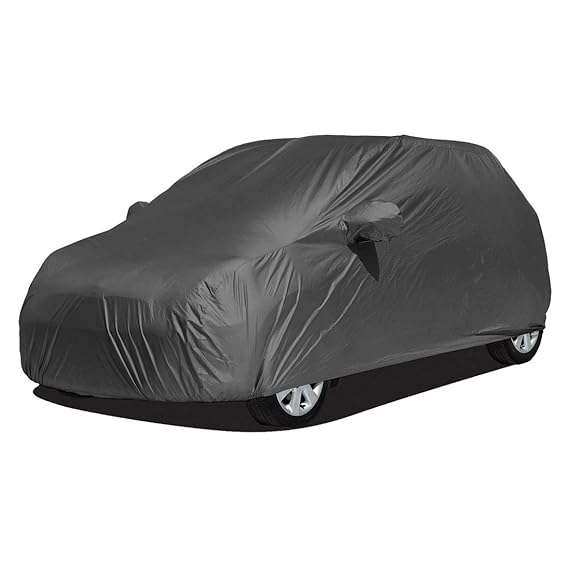 Maruti Baleno Car Body Cover, Heat & Water Resistant, Dustproof with Mirror Pockets (PREMIUM GREY) - Autofurnish