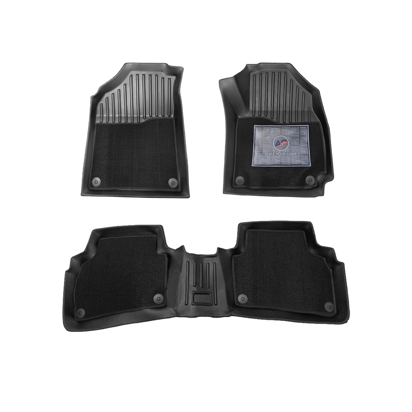 Toyota Glanza 2019 Autofurnish LTM Custom Fitted Life Time Car Foot Mats with Loop Grass For Toyota Glanza 2019 - Black