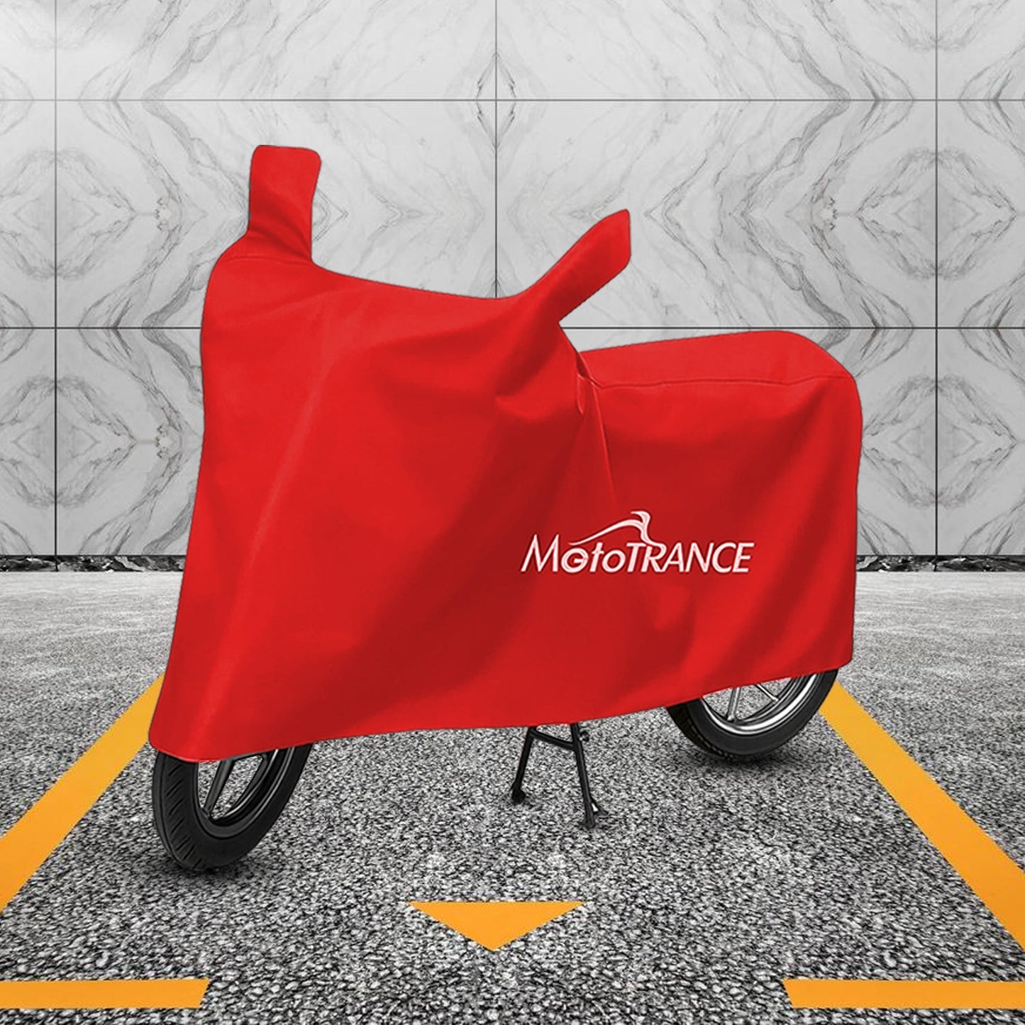 Mototrance Red Bike Body Cover For Bajaj XCD 135 (Solid Red)