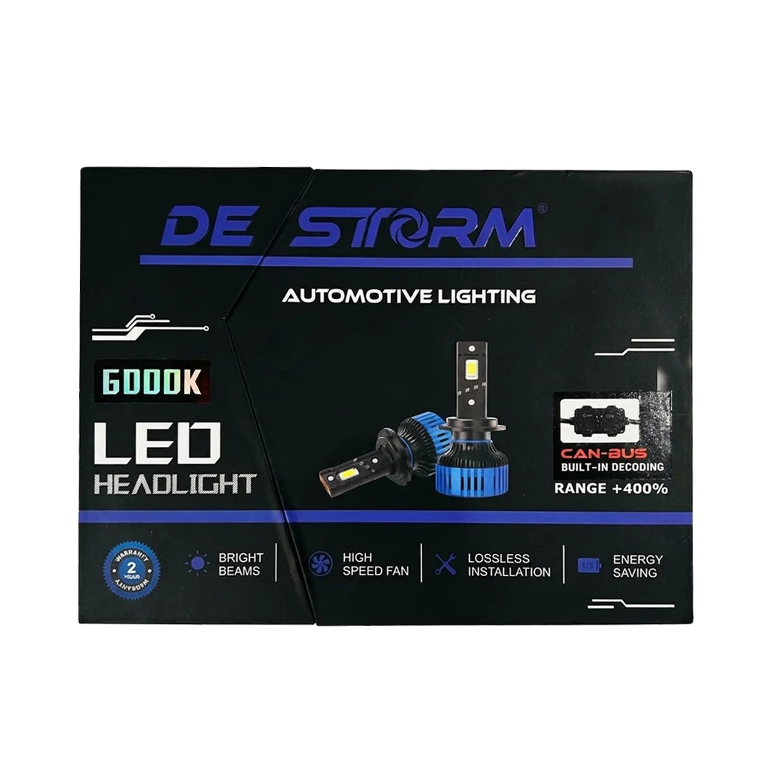 Destorm Car LED Head Light (H7/H18, H8/H9/H11, 9005/9006, 9012) 6000K 240W - Cool White
