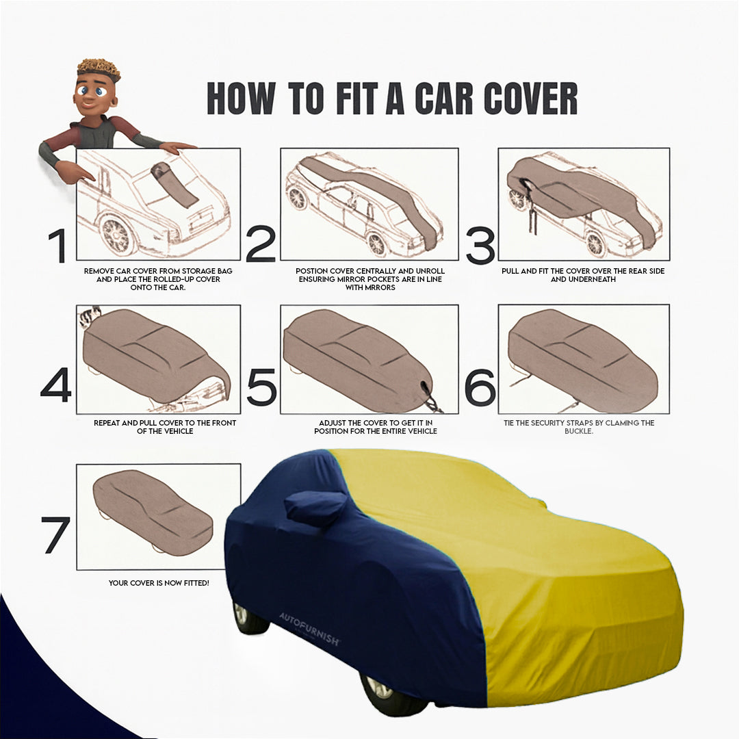 Skoda Octavia Combi Car Body Cover, Triple Stitched, Heat & Water Resistant with Side Mirror Pockets (SPORTY Series)