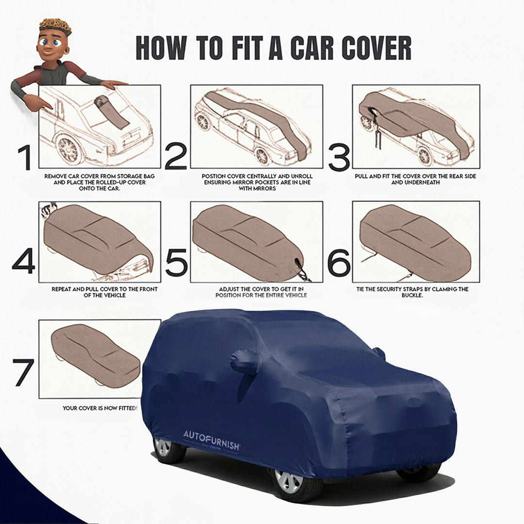 Maruti Swift 2005-17 Autofurnish Parker Blue Car Body Cover - Parker Blue