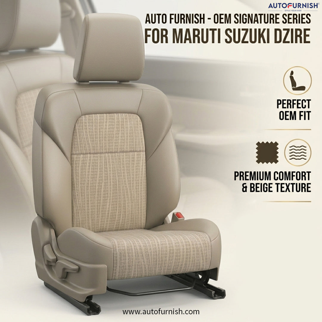 Autofurnish Signature Series Car Seat Cover for Maruti Suzuki Dzire 2020-24 (With Back Seat Armrest)