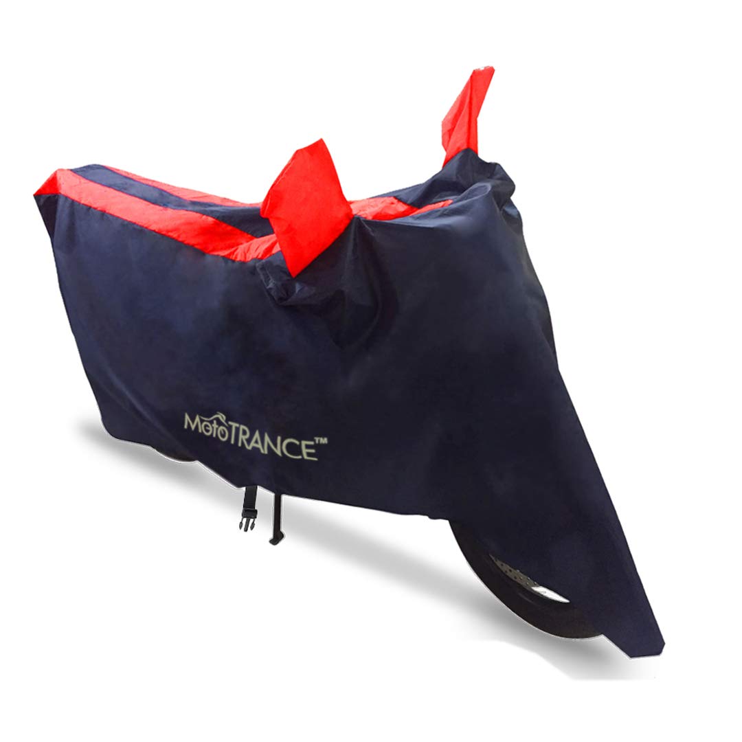 MotoTrance Arc Bike Body Cover For Bajaj Chetak 2020 - Interlock-Stitched Water and Heat Resistant with Mirror Pockets - Autofurnish