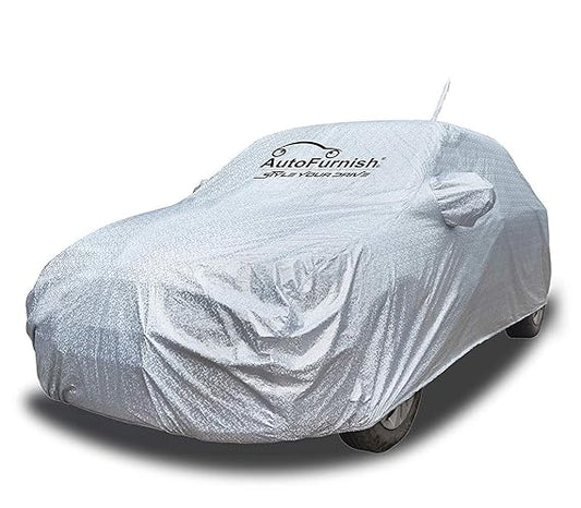 Autofurnish Aero Waterproof Heat Resistant Mirror and Rear Antenna Pocket Car Body Cover Compatible With Maruti Suzuki Hyundai Exter 2023 - Aero Silver