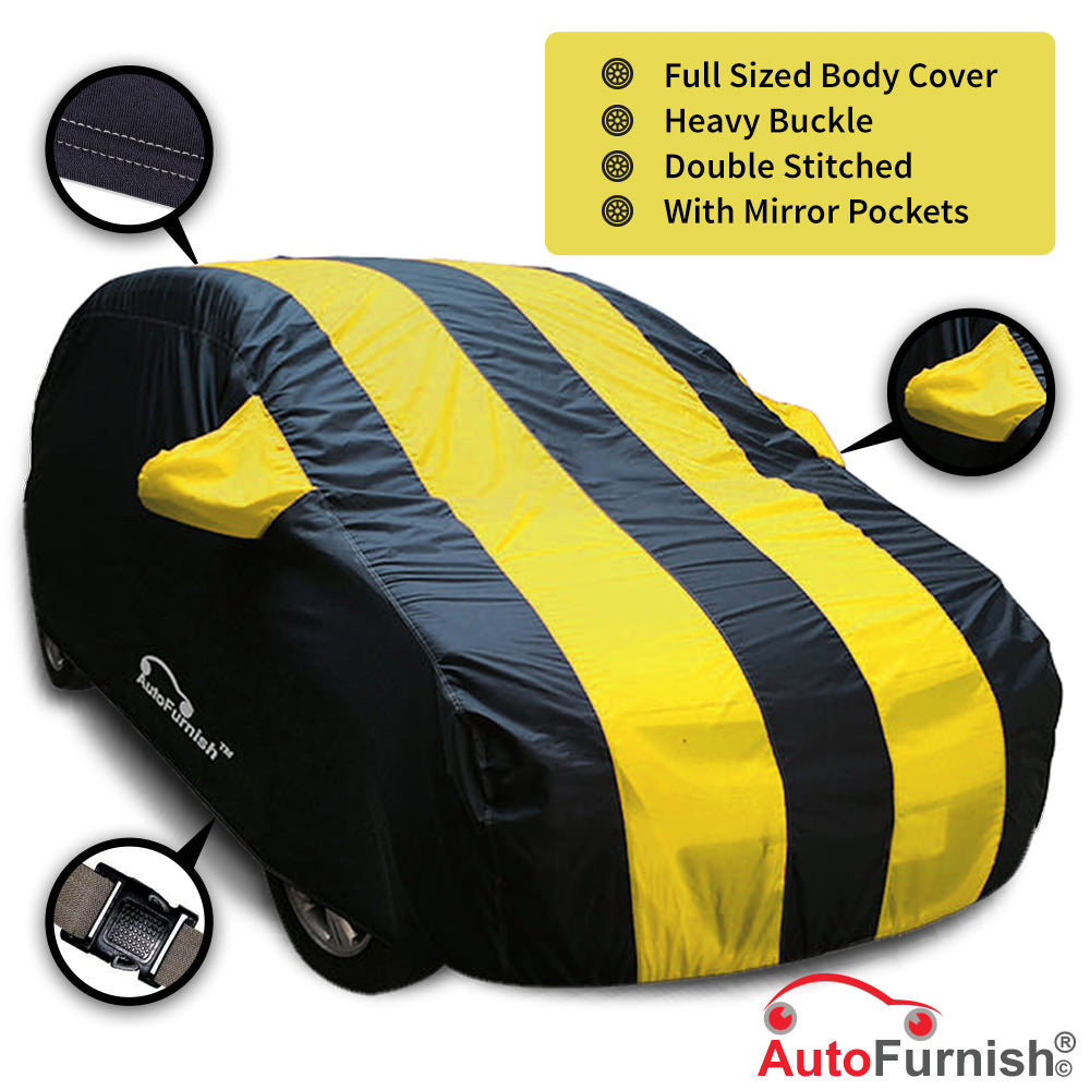 Toyota Etios Car Body Cover, Heat & Water Resistant with Side Mirror Pockets (ARC Series) - Autofurnish