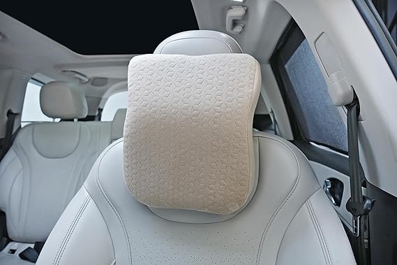 Autofurnish Plush 𐍀-pi Shaped Car Pillow Neck Rest (Plush-8883)- One Pc - Autofurnish