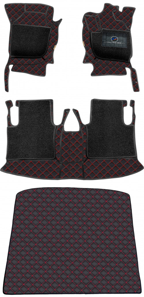 Autofurnish 7D Luxury Custom Fitted Car Mats With Boot for Toyota Innova Hycross (6 Seater) 2023