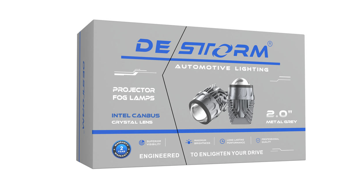 Destorm Car Projector Fog Light 2.0 Inchs Crystal Lense MK - Tri Color