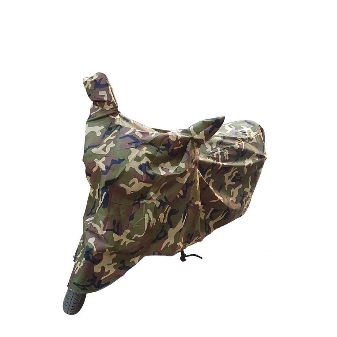 Mototrance Aero Jungle Green 100% Waterpoof Camouflage Army Military style With Mirror Pocket Bike Body Cover For Hero GLamour (BIKE BODY COVER) - Autofurnish