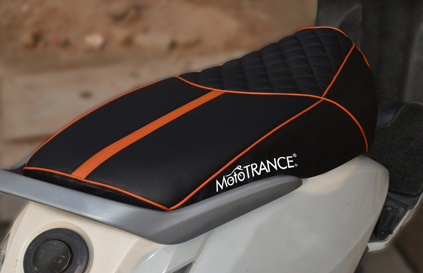 Mototrance PU Leather Designer Bike Scooter Seat Cover (MTSC-303) for TVS Ntorq 125