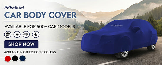 All-weather car cover protecting SUV from dust and rain