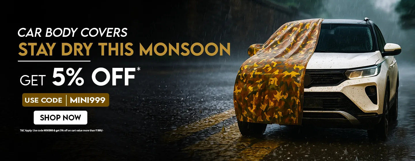 All-weather car cover protecting SUV from dust and rain
