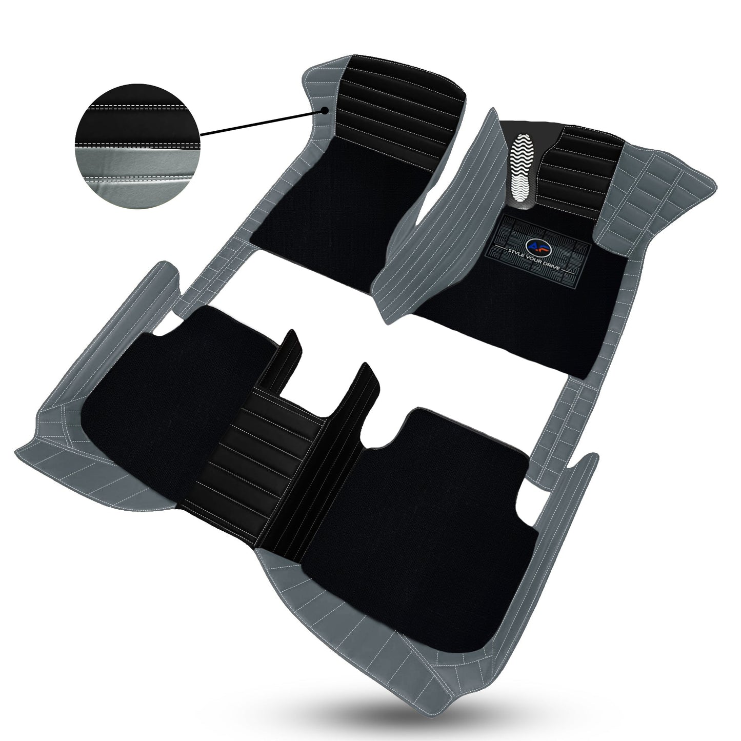 Autofurnish 9D Exclusive Combination Custom Fitted Car Mats For KIA Carens (6 Seater) 2022 - Autofurnish