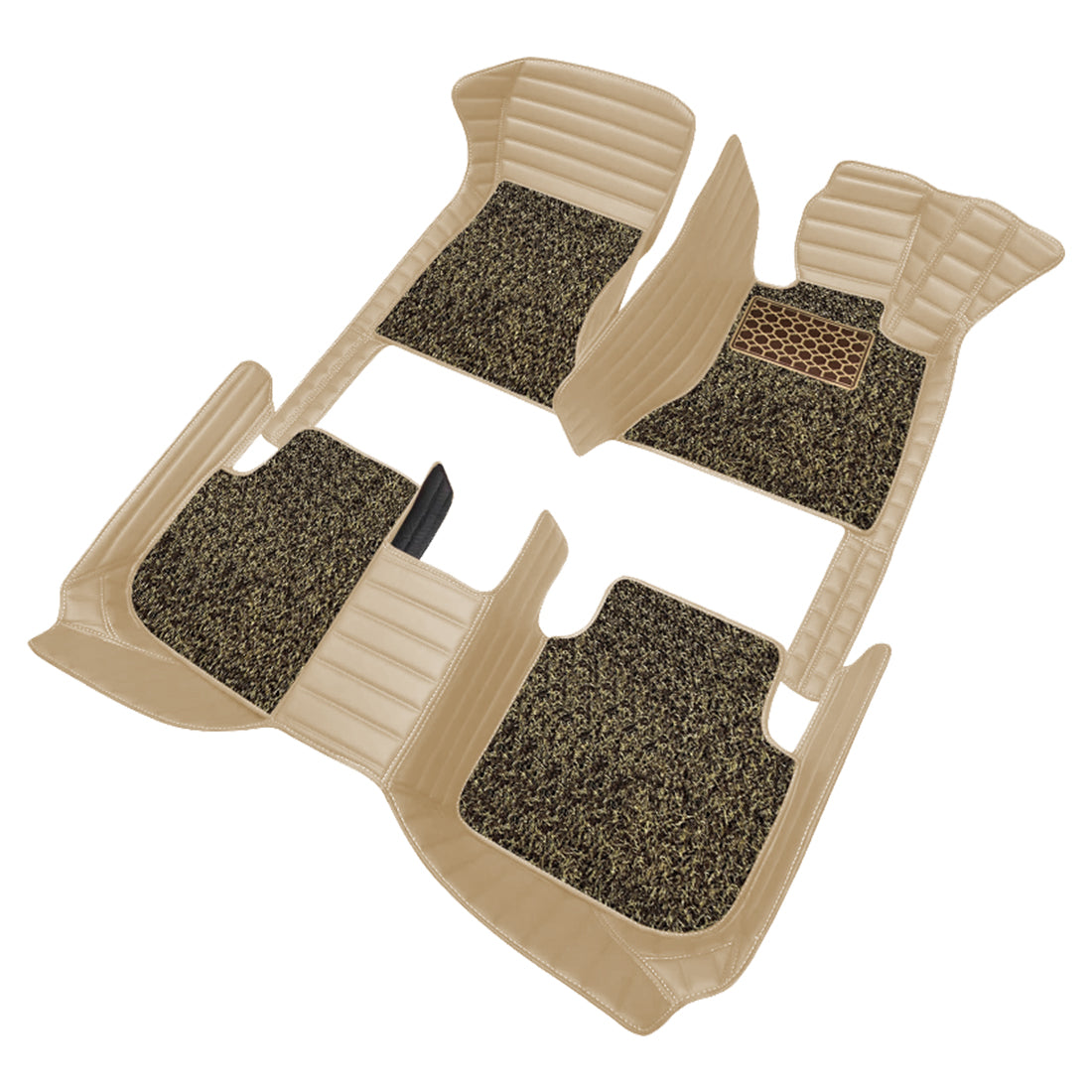 Autofurnish 9D Premium Custom Fitted Car Mats For Mahindra XUV700 2021 - Beige Beige - Autofurnish