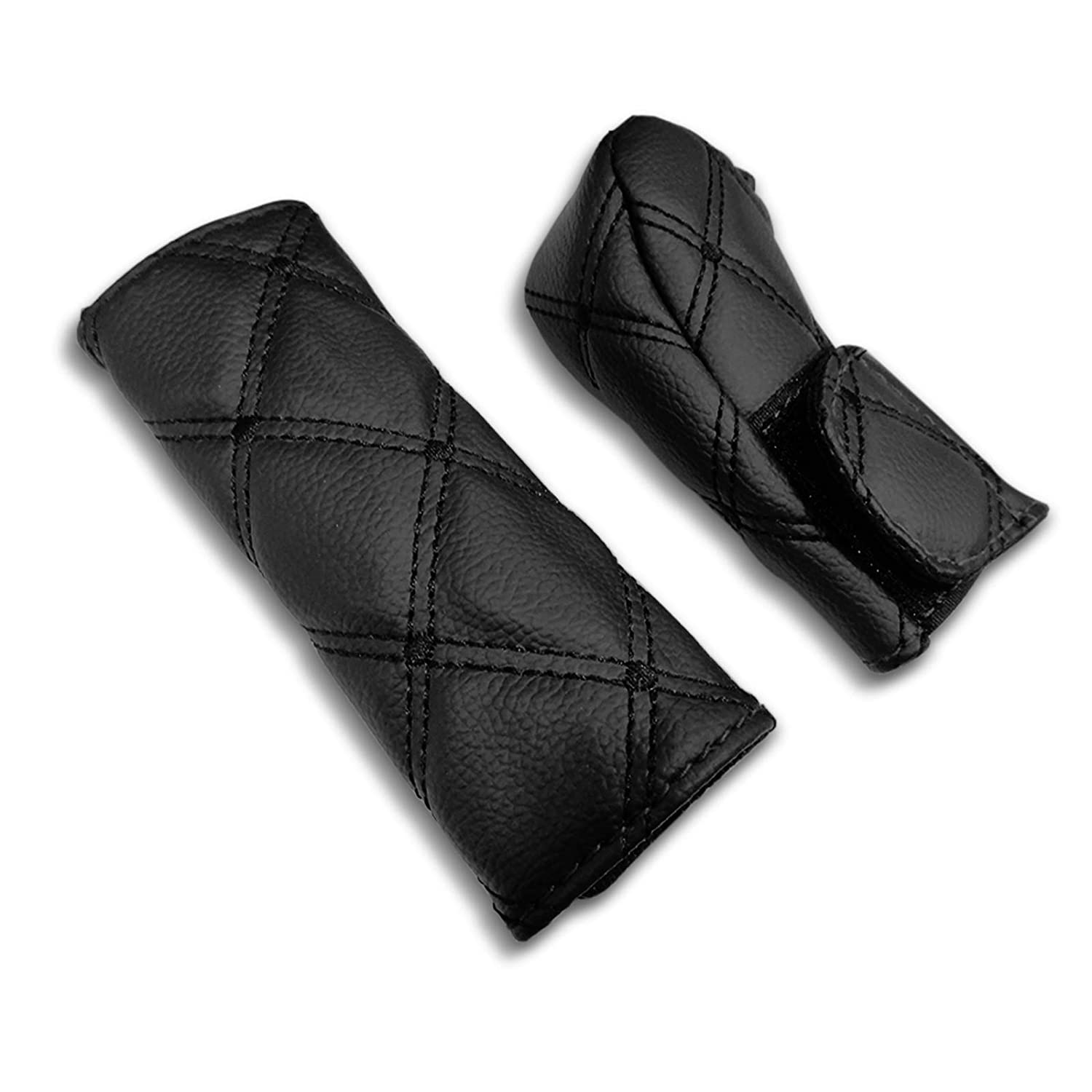 Buy PU Leather Gear Shift Knob and Handbrake Cover Set