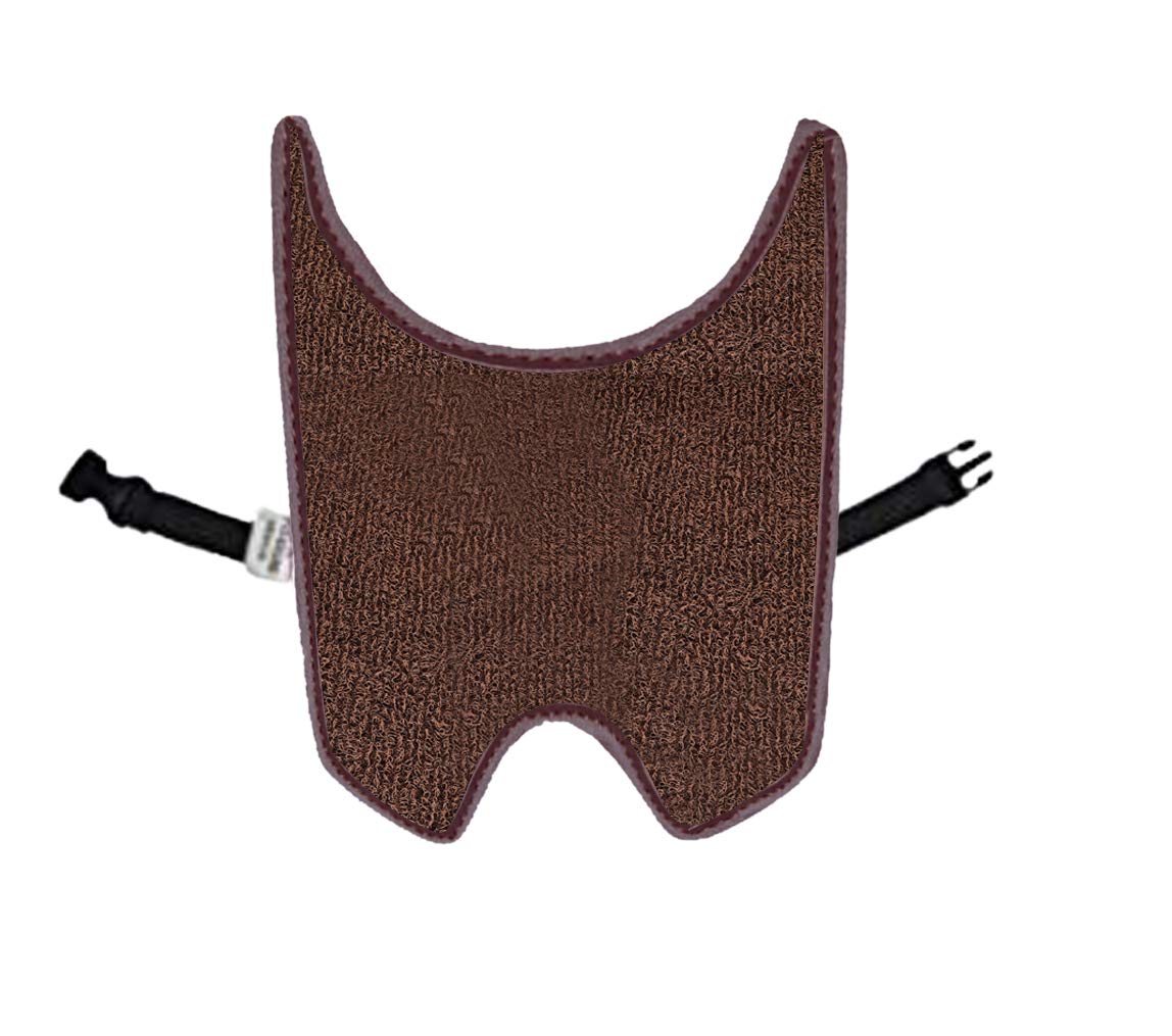 Mototrance CURLY GRASS Scooty Footmat For Honda Aviator - High-grade PVC All-Weather Mat with Buckle Belt (12mm) - Autofurnish