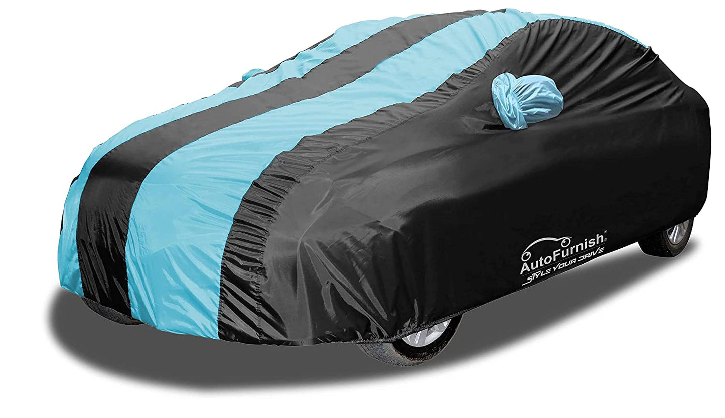 Honda City ZX 2005-2008 Car Body Cover, Windproof, Triple Stitched, Heat & Water Resistant with Side Mirror & Antenna Pockets (ARIL Series) - Autofurnish