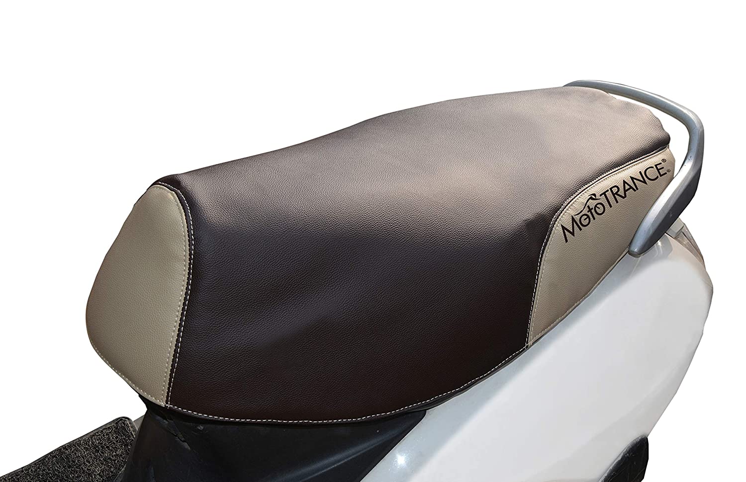 Buy PU Leather Designer Bike Scooter Seat Cover (MTSC-302-BRBE ...