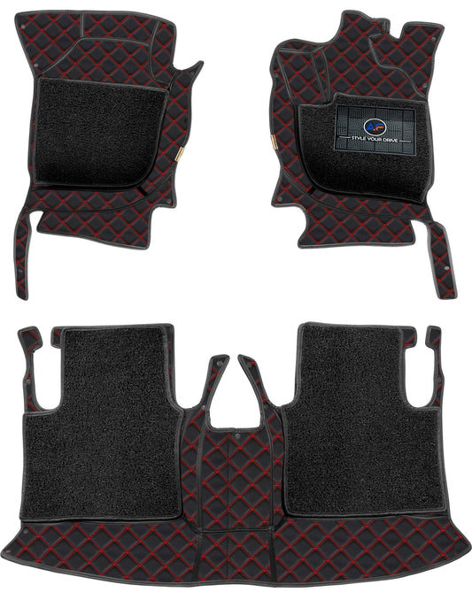 Autofurnish 7D Luxury Custom Fitted Car Mats For Bentley Flying Spur 2011 - Black Red