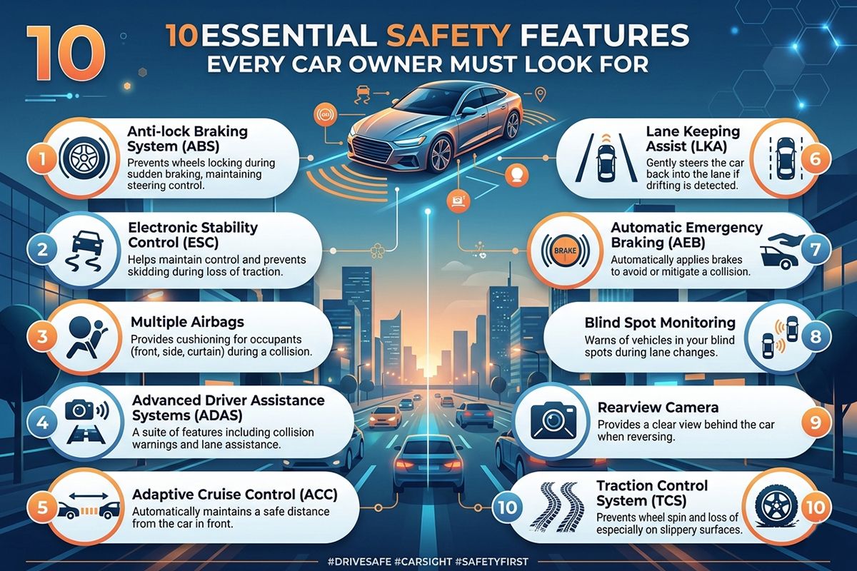 10 must-have car safety features in 2026