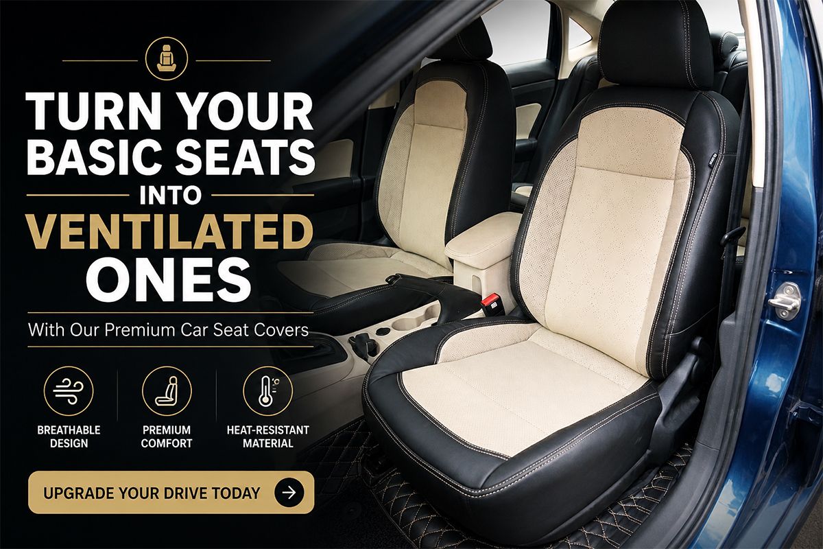 Premium car seat covers for ventilated feel