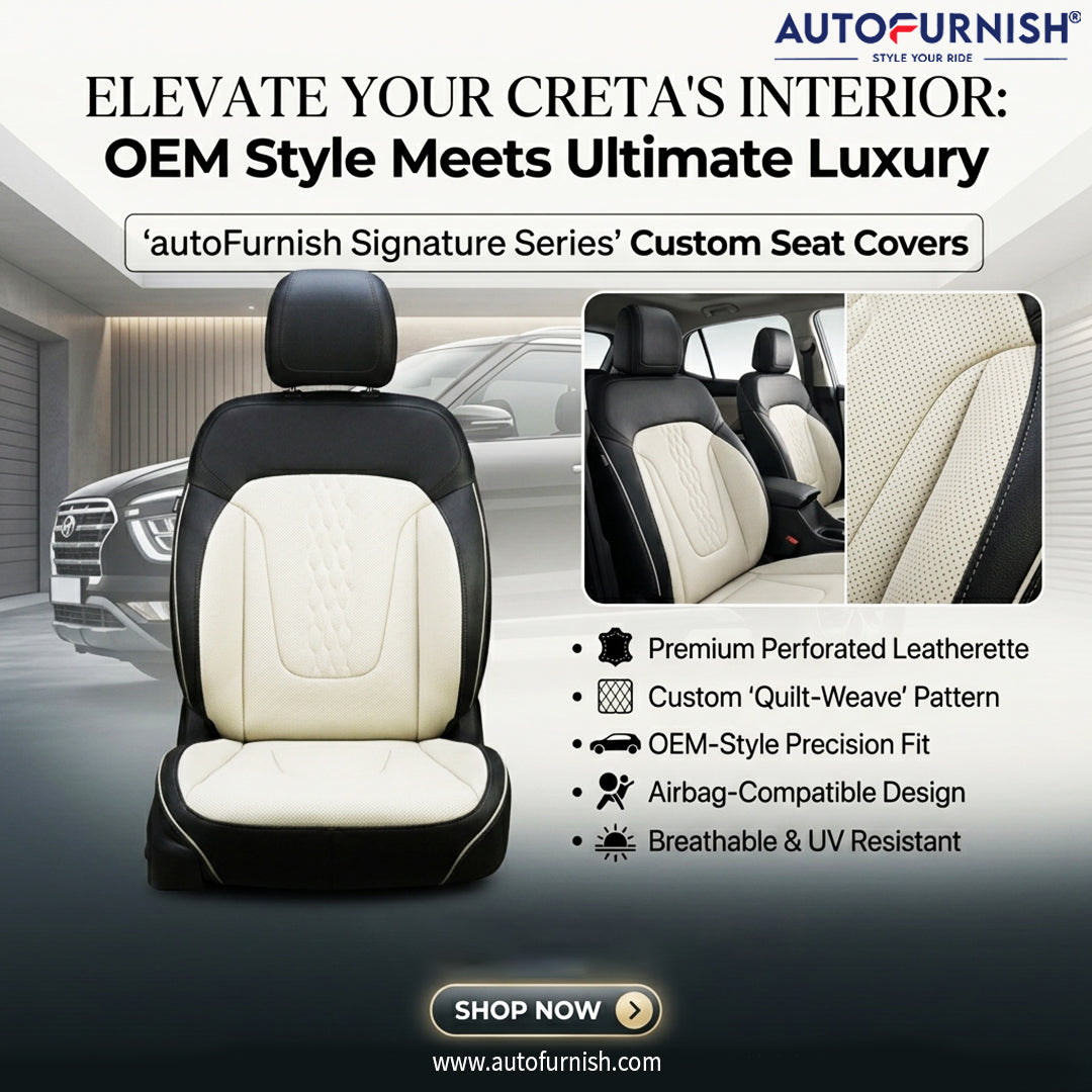 Autofurnish Signature Series Car Seat Cover for Hyundai Creta 2020 (With Back Split Seats)