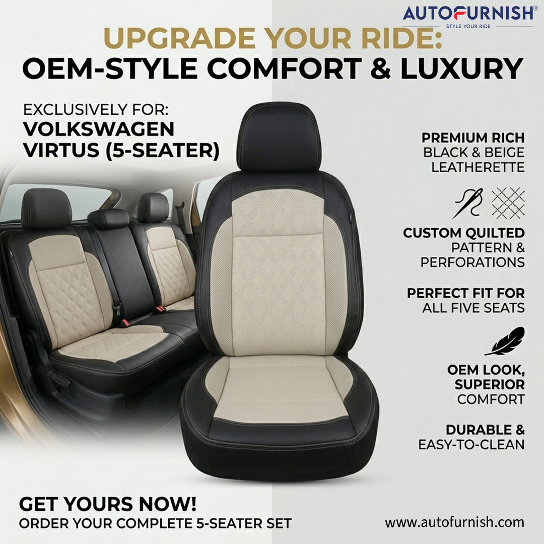Autofurnish Signature Series Car Seat Cover for Volksawagen Virtus 2022-26