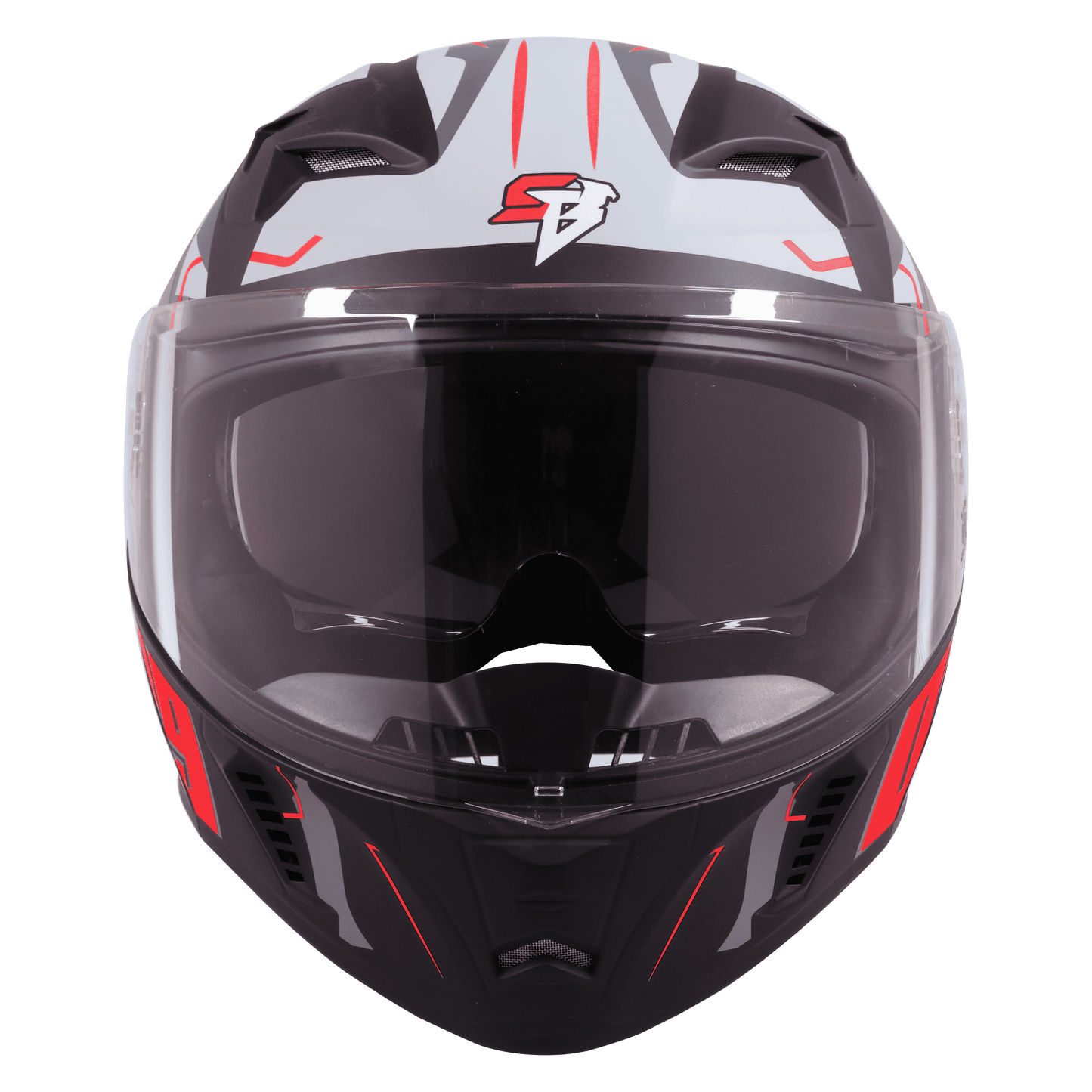 Steelbird SBA-20 ISS Open Face Helmet | ISI Certified | 09 Design | Black-Red