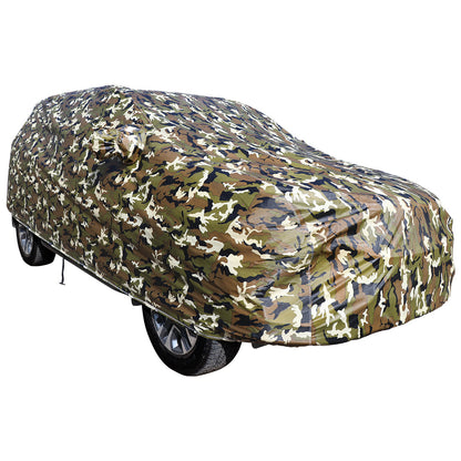 Autofurnish Aero Jungle Waterproof Heat Resistant Mirror And Antenna Pocket Car Body Cover For Toyota Etios Cross - Jungle Green