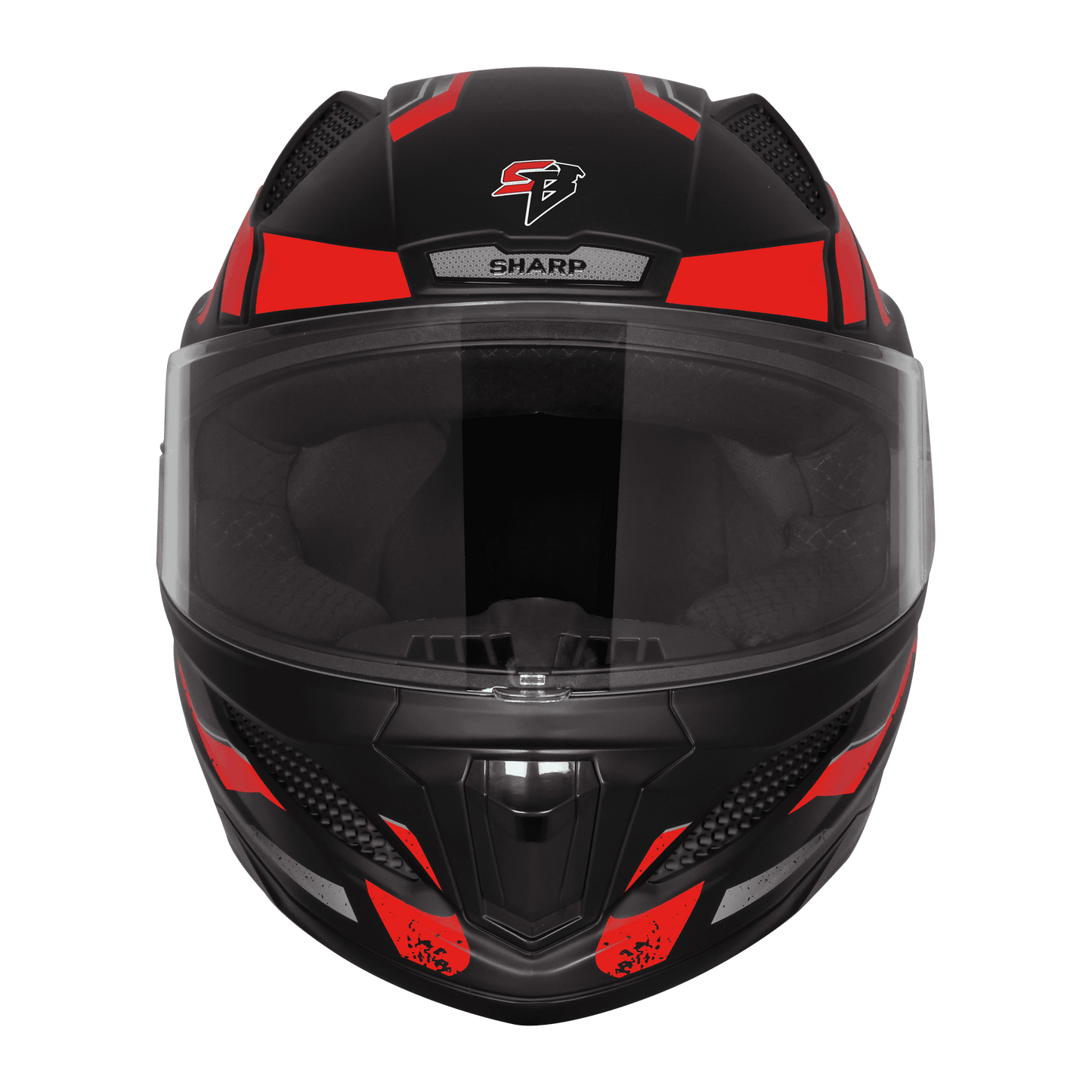 Steelbird SBH-25 SV Full Face Helmet | Sharp Spirit Design | Glossy Black & Red