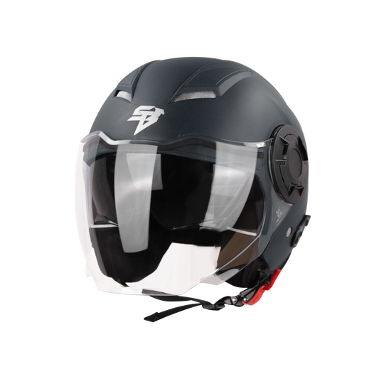 Steelbird SBH-31 ISS DRX Full Face Helmet | ISI Certified | Smoke Sun Shield