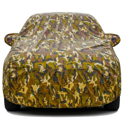 Fiat Linea Classic Autofurnish Aero Jungle Waterproof Heat Resistant Mirror Pocket Car Body Cover - Jungle Green
