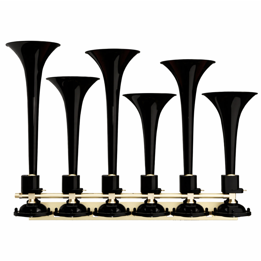 Basuri Six Trumpet Horn – Multi Melody Air Horn 24 Tones, 12V/24V (BHA005N)