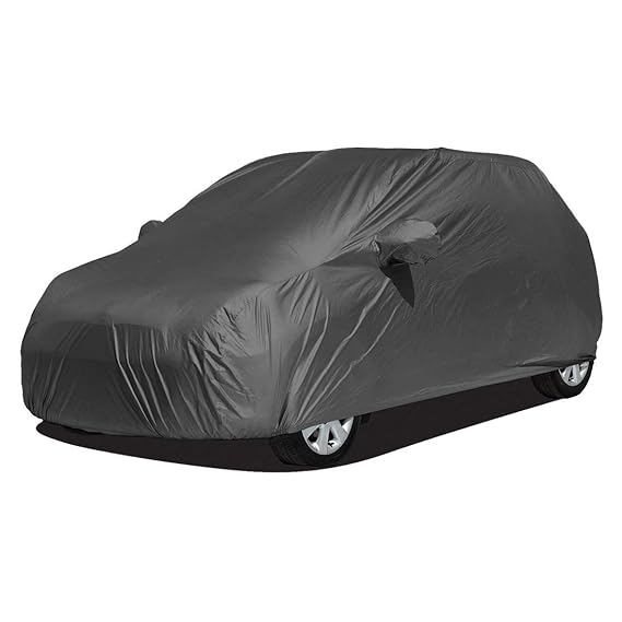 Maruti Baleno Car Body Cover, Heat & Water Resistant, Dustproof with Mirror Pockets (PREMIUM GREY)