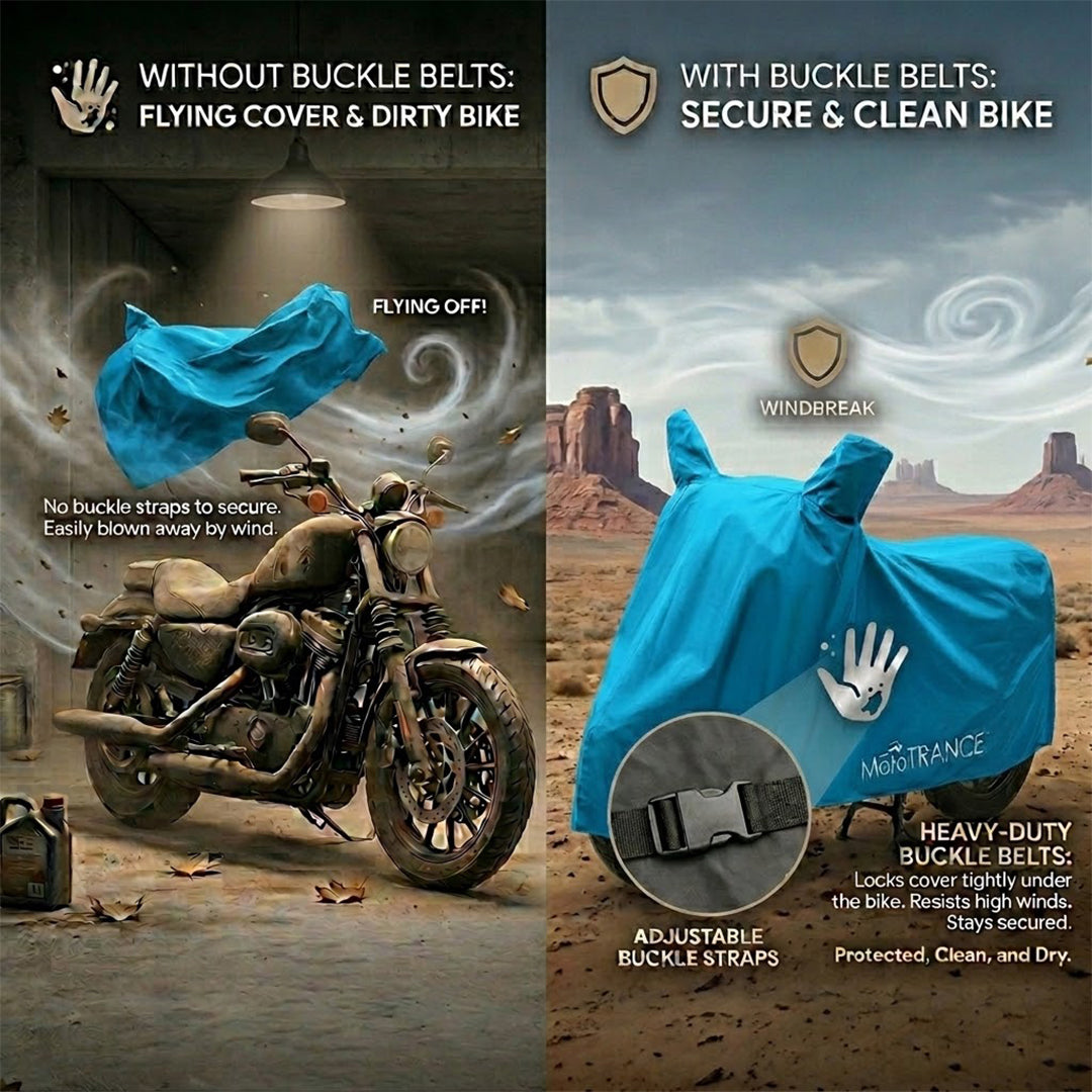 MotoTrance Aqua Bike Body Cover For Suzuki Access 125 - Interlock-Stitched Water and Heat Resistant with Mirror Pockets