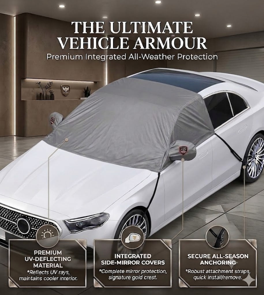 Autofurnish Aero Car Windshield Cover Frost Dust Shield Car Window Protector Waterproof Heat Resistant Universal Size