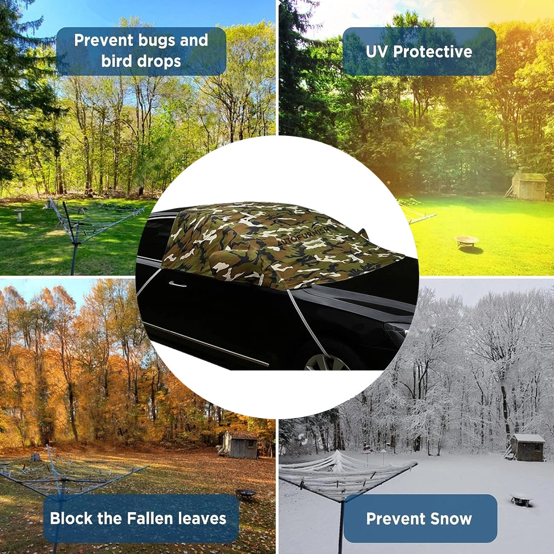 Autofurnish Aero Car Windshield Cover Frost Dust Sheild Car Window Protector Waterproof Heat Resistant Universal Size