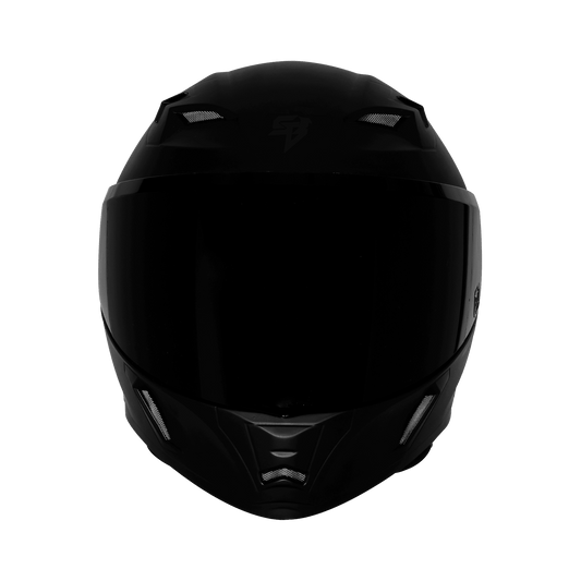 Steelbird SBA-11 ISS Open Face Helmet | ISI Certified | Tornado Design | Glossy Signature Black
