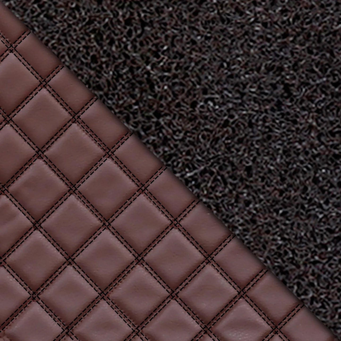 Audi A6 2019 7D Luxury Car Mat, All Weather Proof, Anti-Skid, 100% Waterproof & Odorless with Unique Diamond Fish Design (24mm Luxury PU Leather, 2 Rows)