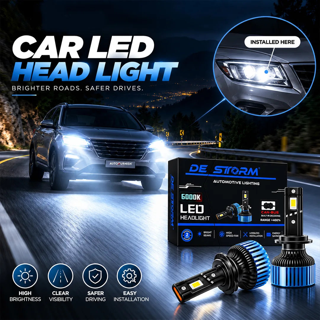 Destorm Car LED Head Light (H7/H18, H8/H9/H11, 9005/9006, 9012) 6000K 240W - Cool White