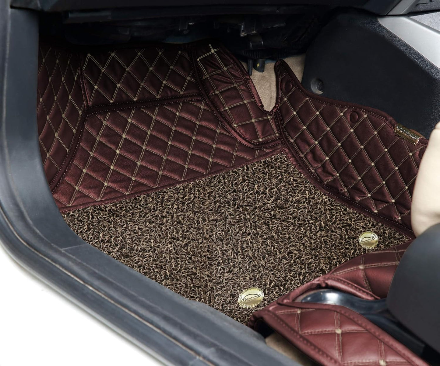 Mahindra Scorpio 2019 ULS 7D Luxury Custom Fitted Car Mats For Mahindra Scorpio 2019 - Coffee Beige