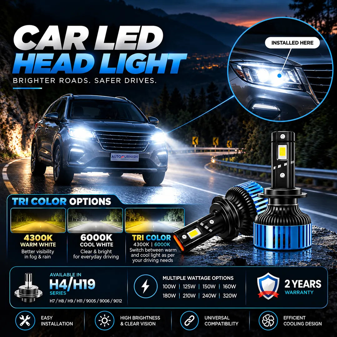 Destorm Car LED Head Light (H7/H18, H8/H9/H11, 9005/9006, 9012) 6000K 240W - Cool White