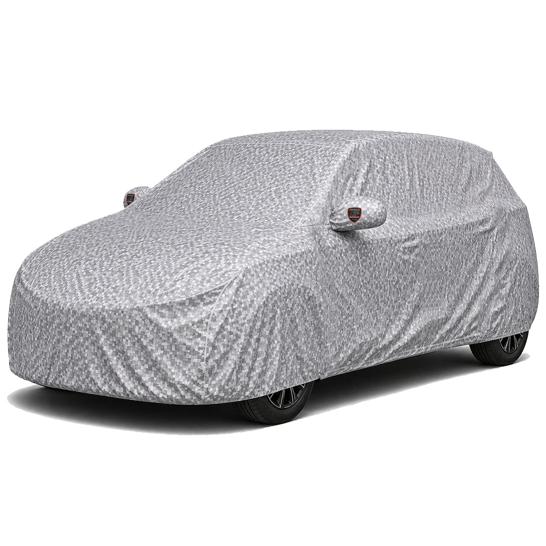 BMW 3 Series GT 2020 Waterproof Car Cover, All Weather Resistant, Triple Stitched with Soft Cotton Lining, Side Mirror Pocket (AERO Silver)