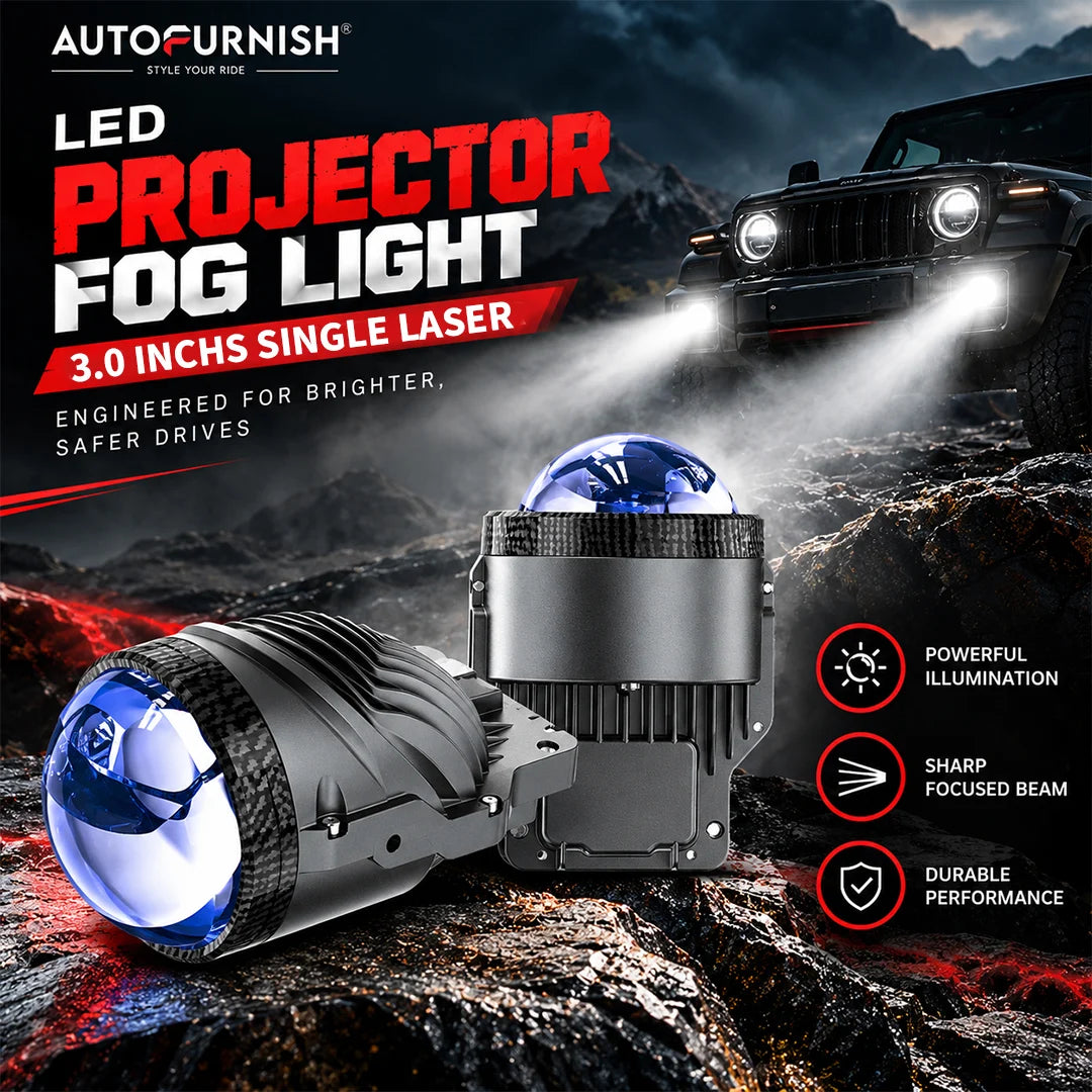 Destorm Car Projector Fog Light 3.0 Inchs Double Laser 4300K - Warm White