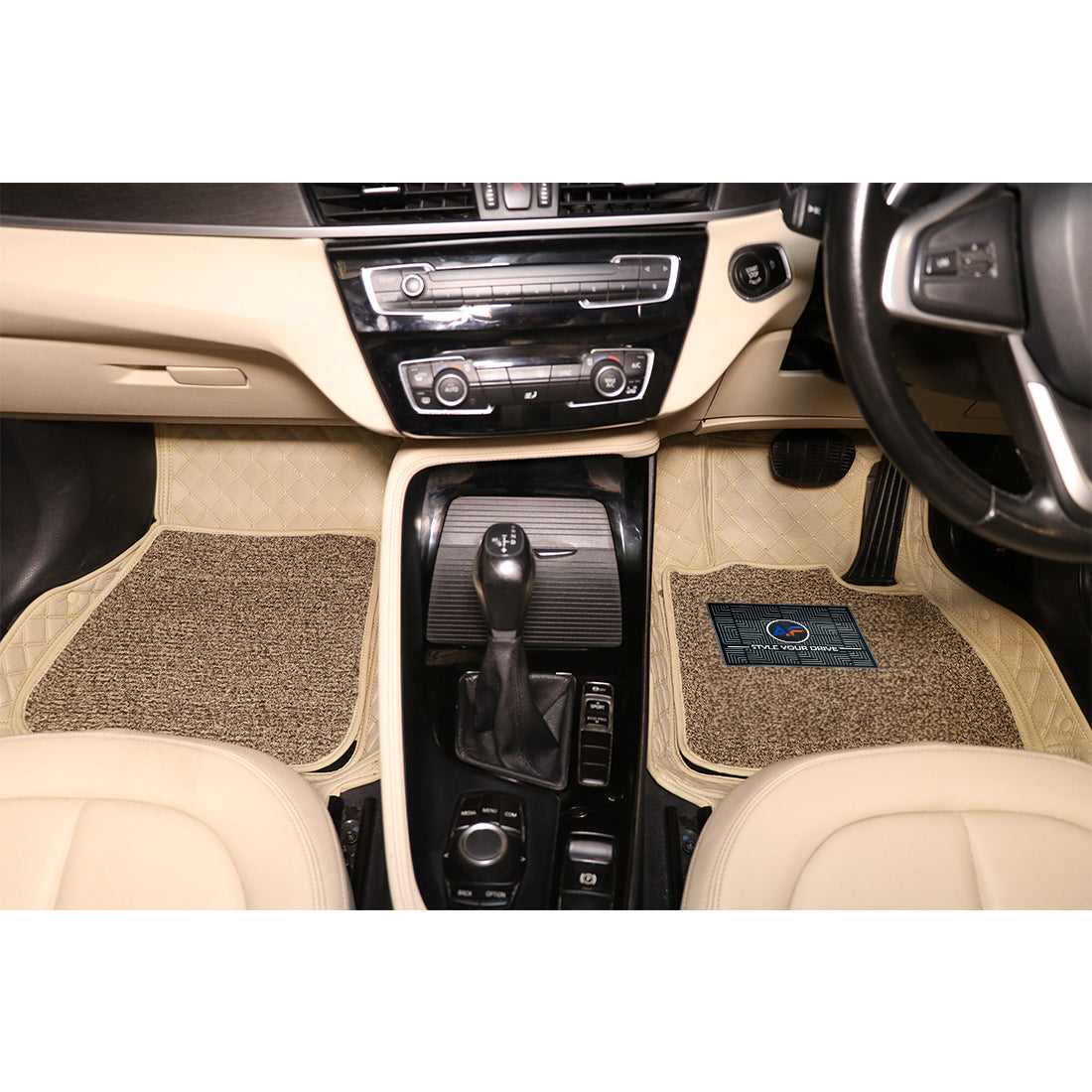 Hyundai Grand i10 NIOS 2019 ULS 7D Luxury Custom Fitted Car Mats For Hyundai Grand i10 NIOS 2019 - Beige Beige