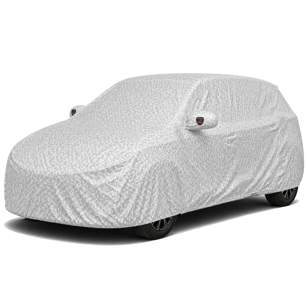 BMW X5 xDrive 2019 Waterproof Car Cover, All Weather Resistant, Triple Stitched with Soft Cotton Lining, Side Mirror Pocket (AERO Silver)