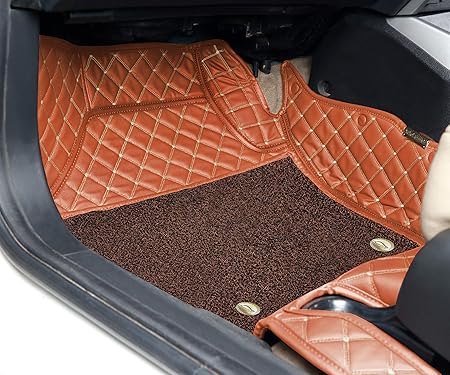 Skoda Kushaq 2021 ULS 7D Luxury Custom Fitted Car Mats For Skoda Kushaq 2021 - Tan Beige