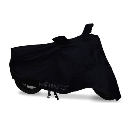 Mototrance Black Bike Body Cover For Scooty/Scooters/Bikes upto Pulsar Size (upto 180 CC Two Wheelers) - Large Size (L)